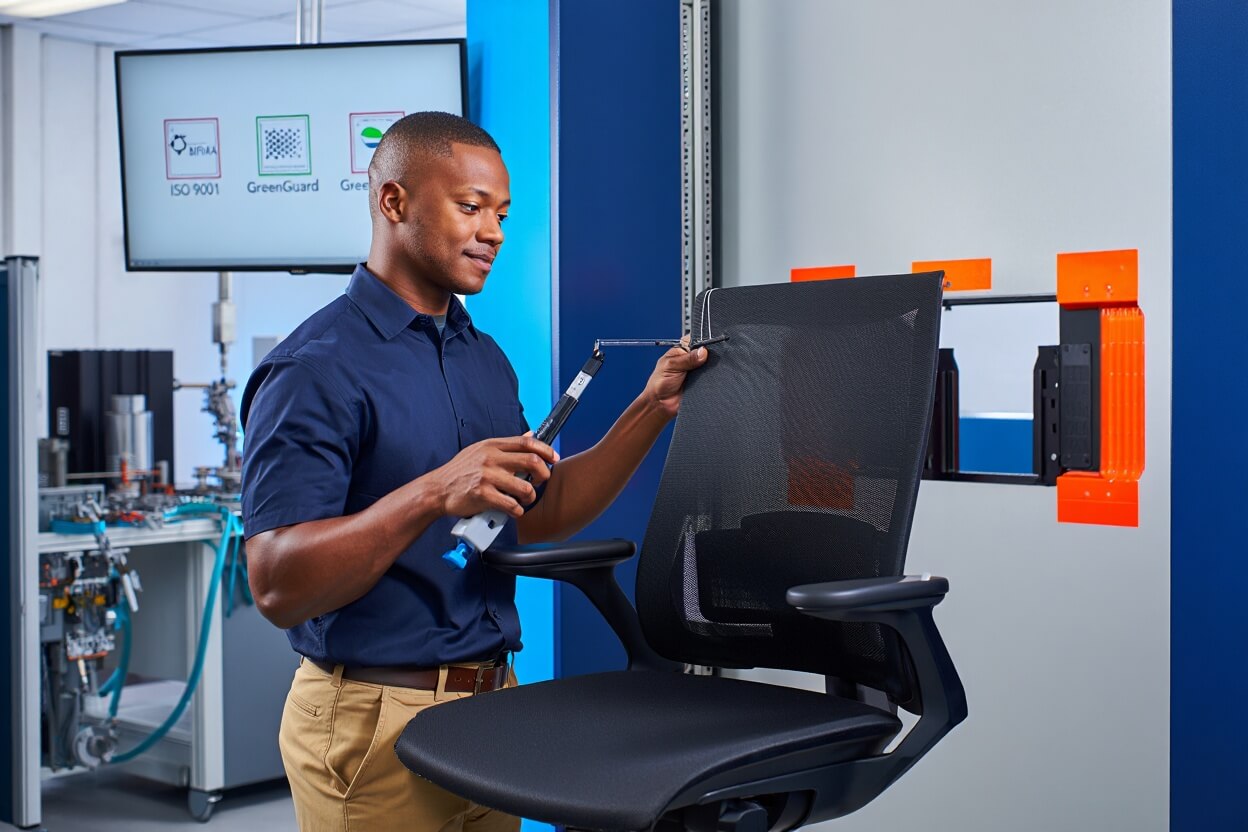 Quality testing at SeatPro manufacturing facility